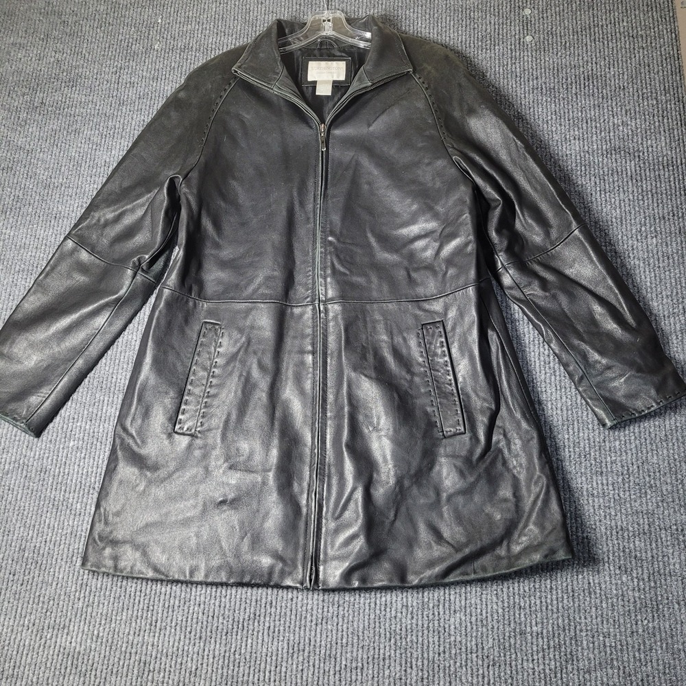 Worthington Women's Genuine Lambskin Soft Leather Jacket Large